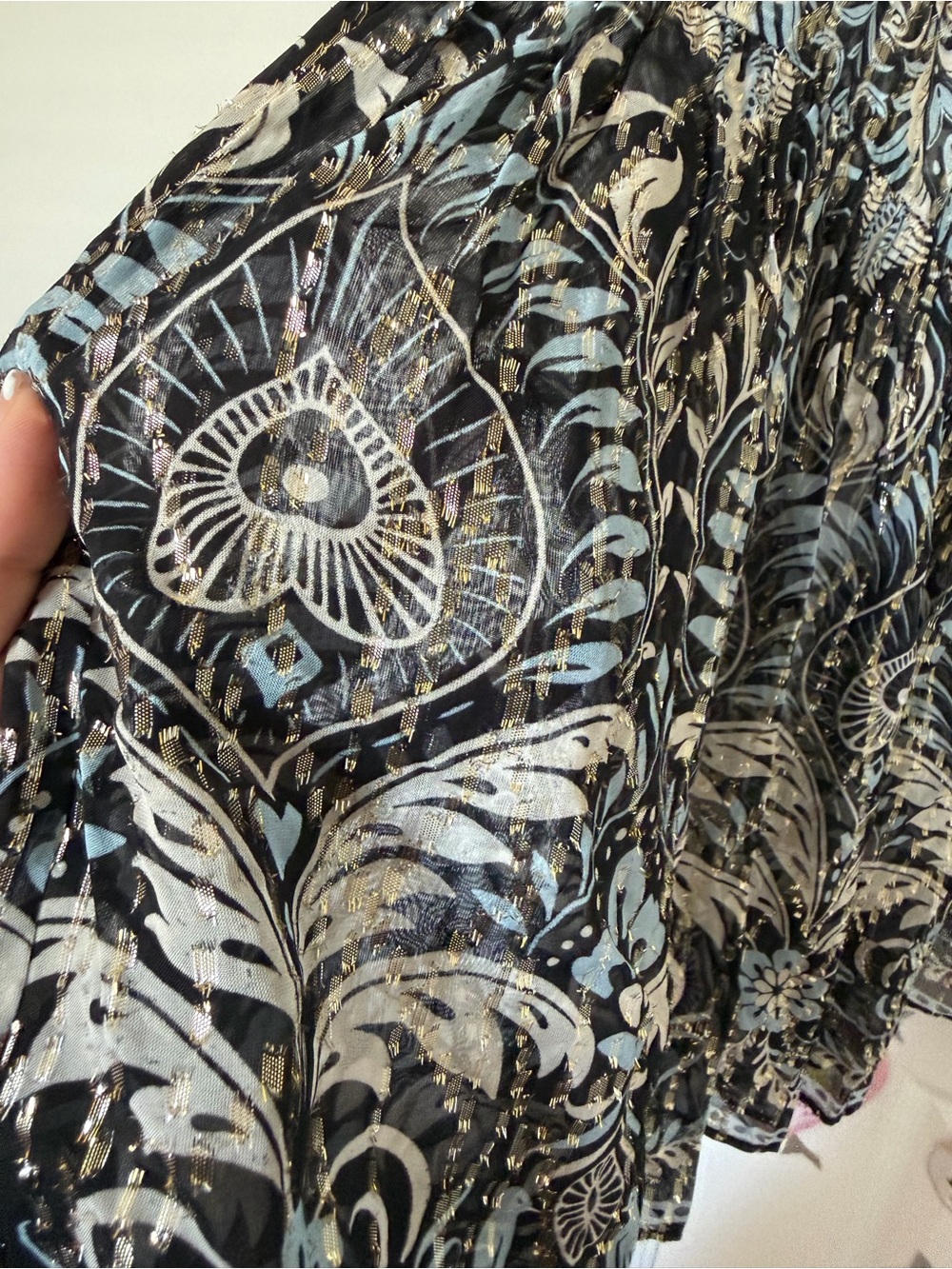 Kobi Halperin Metallic Boho Mini Dress – Size Medium - Picture 3 of 7